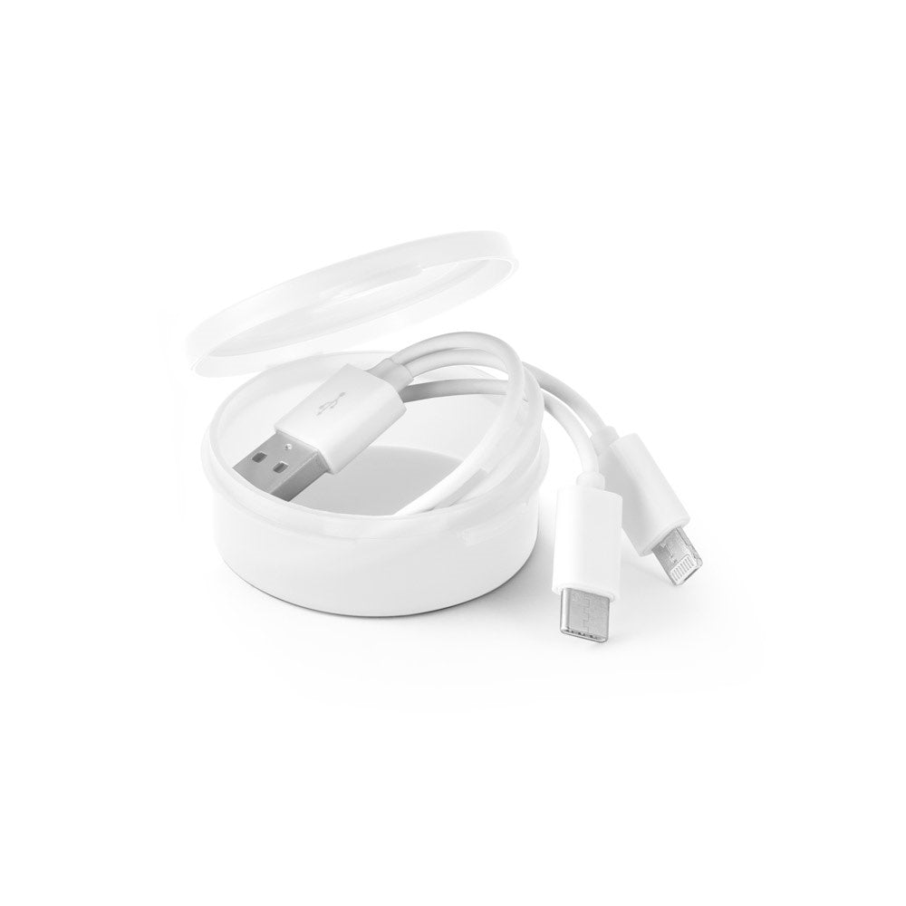EMMY promotional power bank in white with custom logo branding