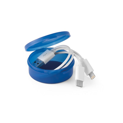 EMMY promotional power bank in royal blue with custom logo branding