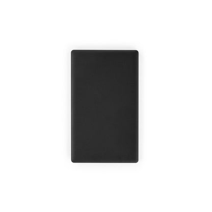 WIGNER promotional power bank in black (detail view) with custom logo branding