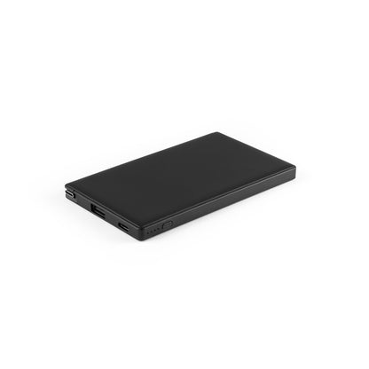WIGNER promotional power bank in black with custom logo branding