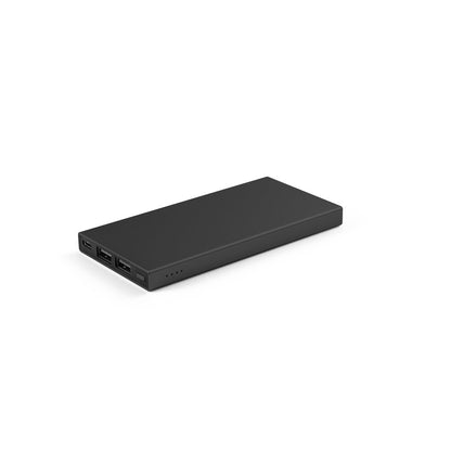 DOROTHY 5 promotional power bank in black with custom logo branding