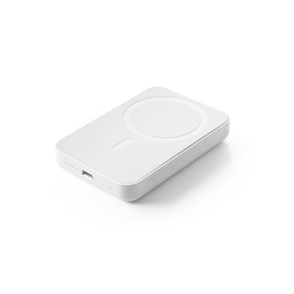 AMPERE 5 promotional power bank in white with custom logo branding