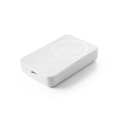 AMPERE 10 promotional power bank in white with custom logo branding