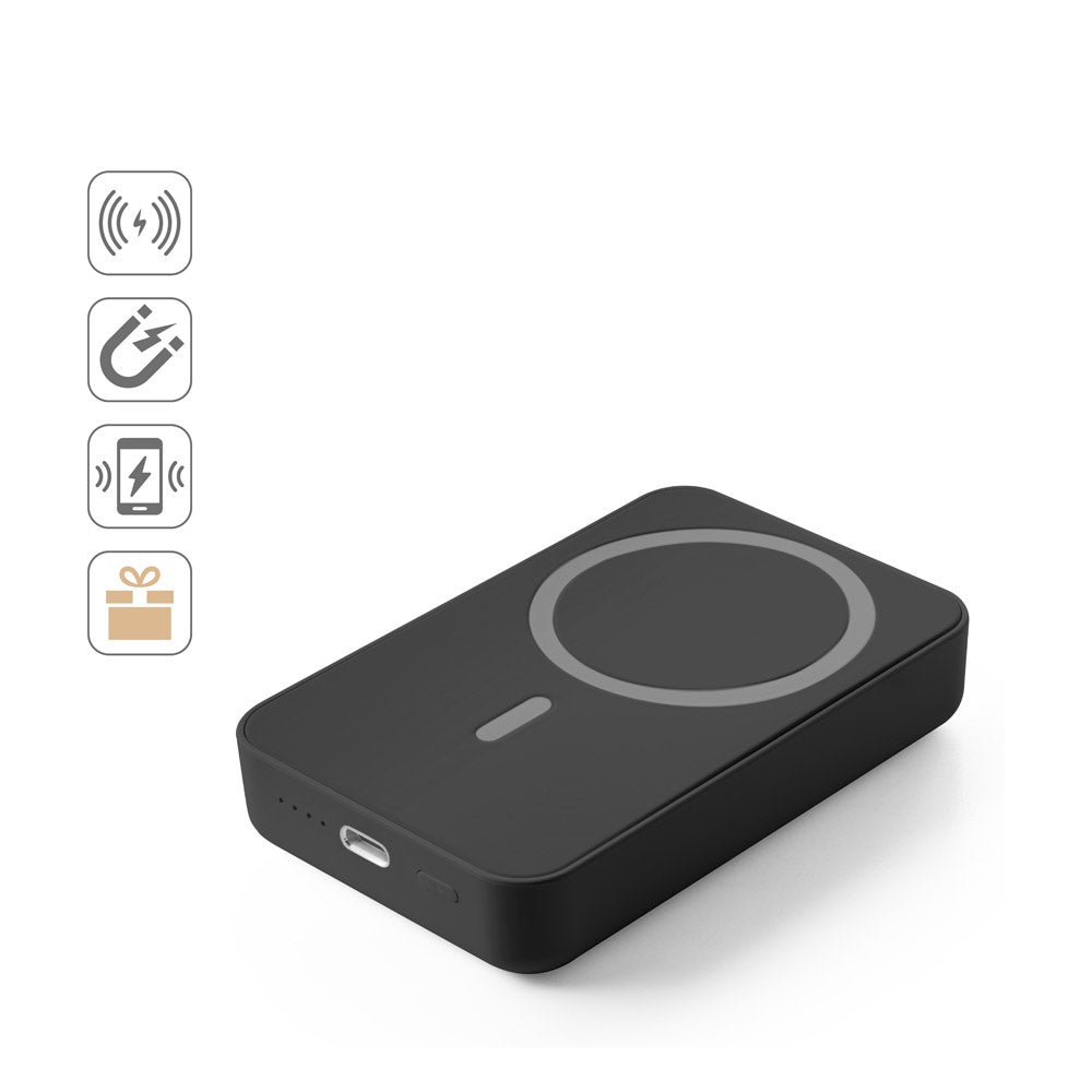AMPERE 10 promotional power bank (complete set view) with custom logo branding