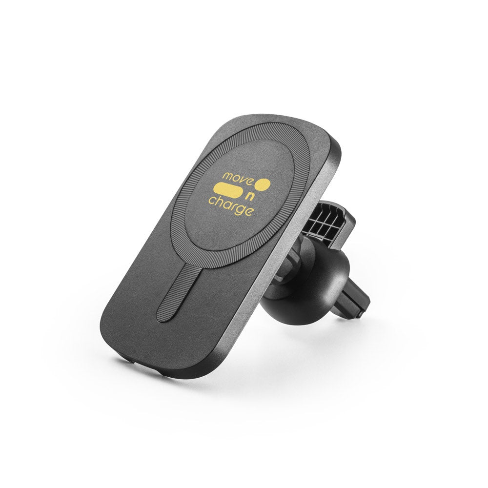 KOCH promotional power bank in black with custom logo branding