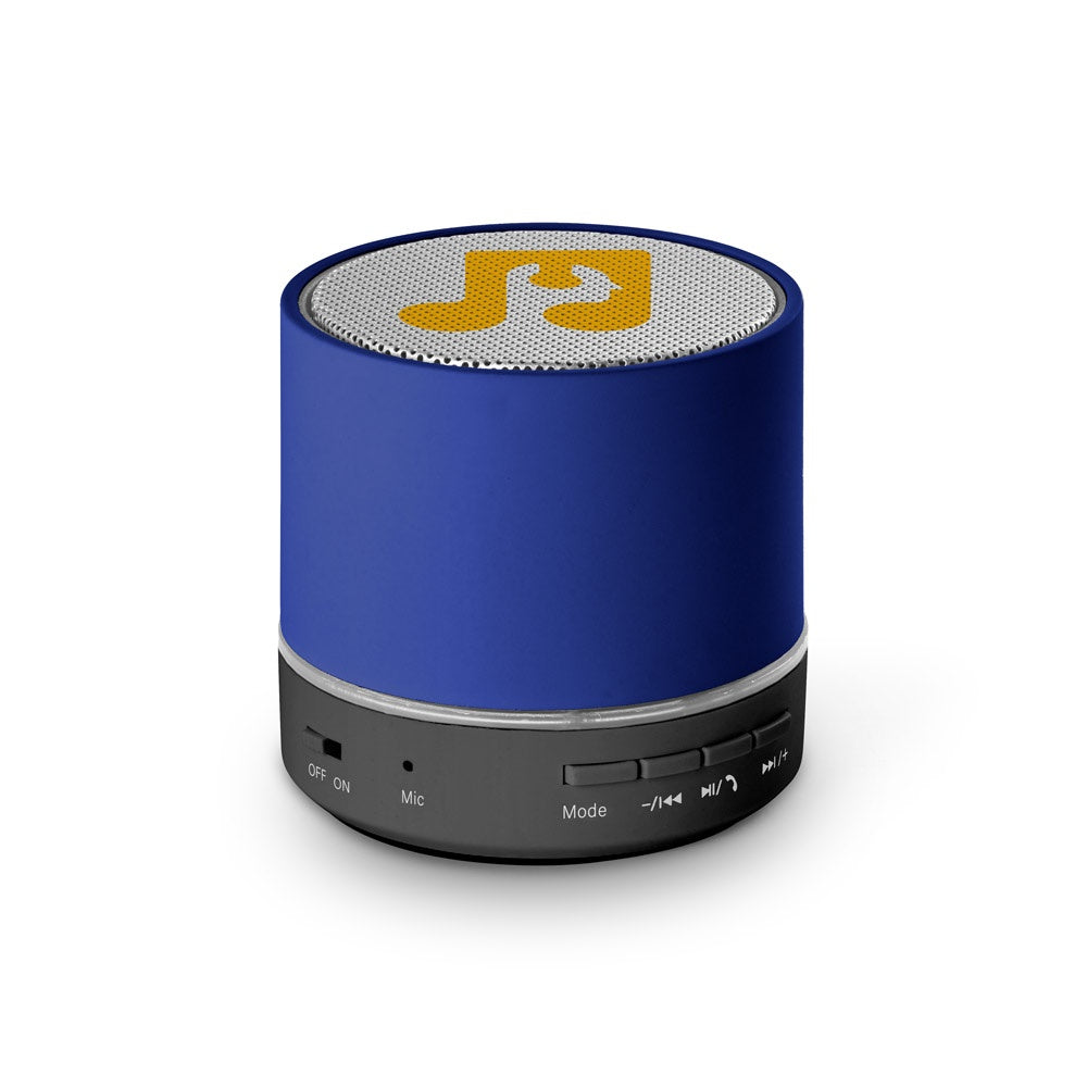 RE-PEREY promotional speaker in blue with custom logo branding