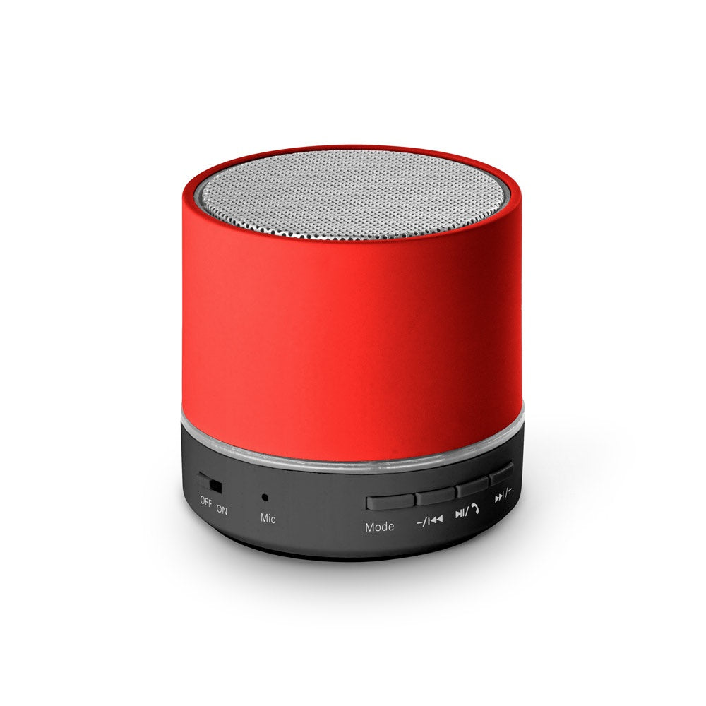RE-PEREY promotional speaker in red with custom logo branding