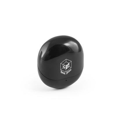 BURTON promotional headphones in black with custom logo branding