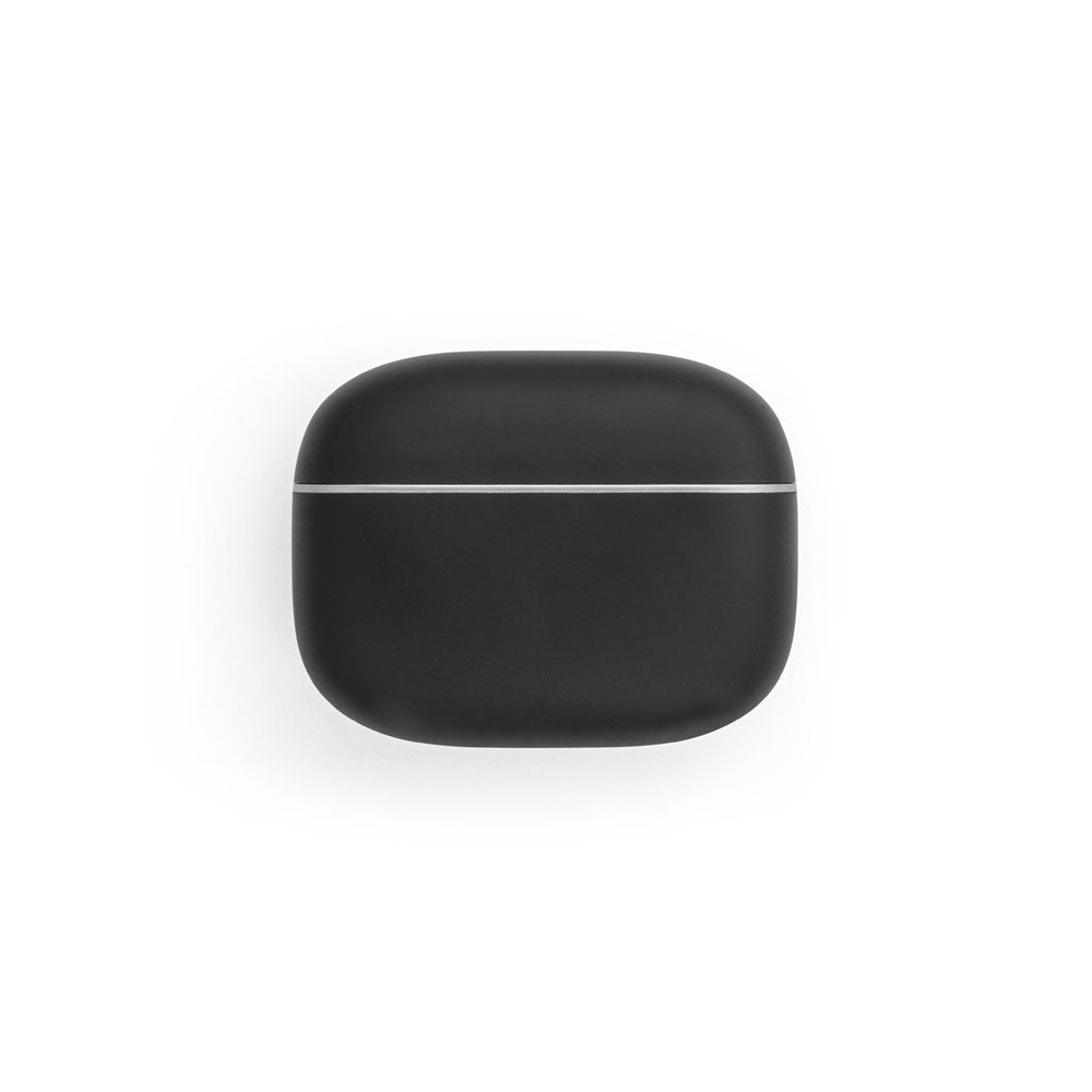CAUBY promotional headphones in black (detail view) with custom logo branding