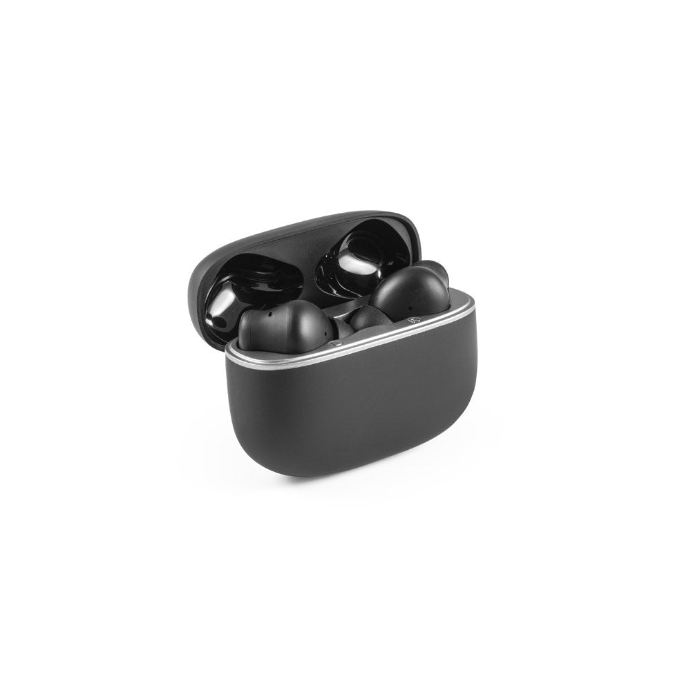 CAUBY promotional headphones in black with custom logo branding