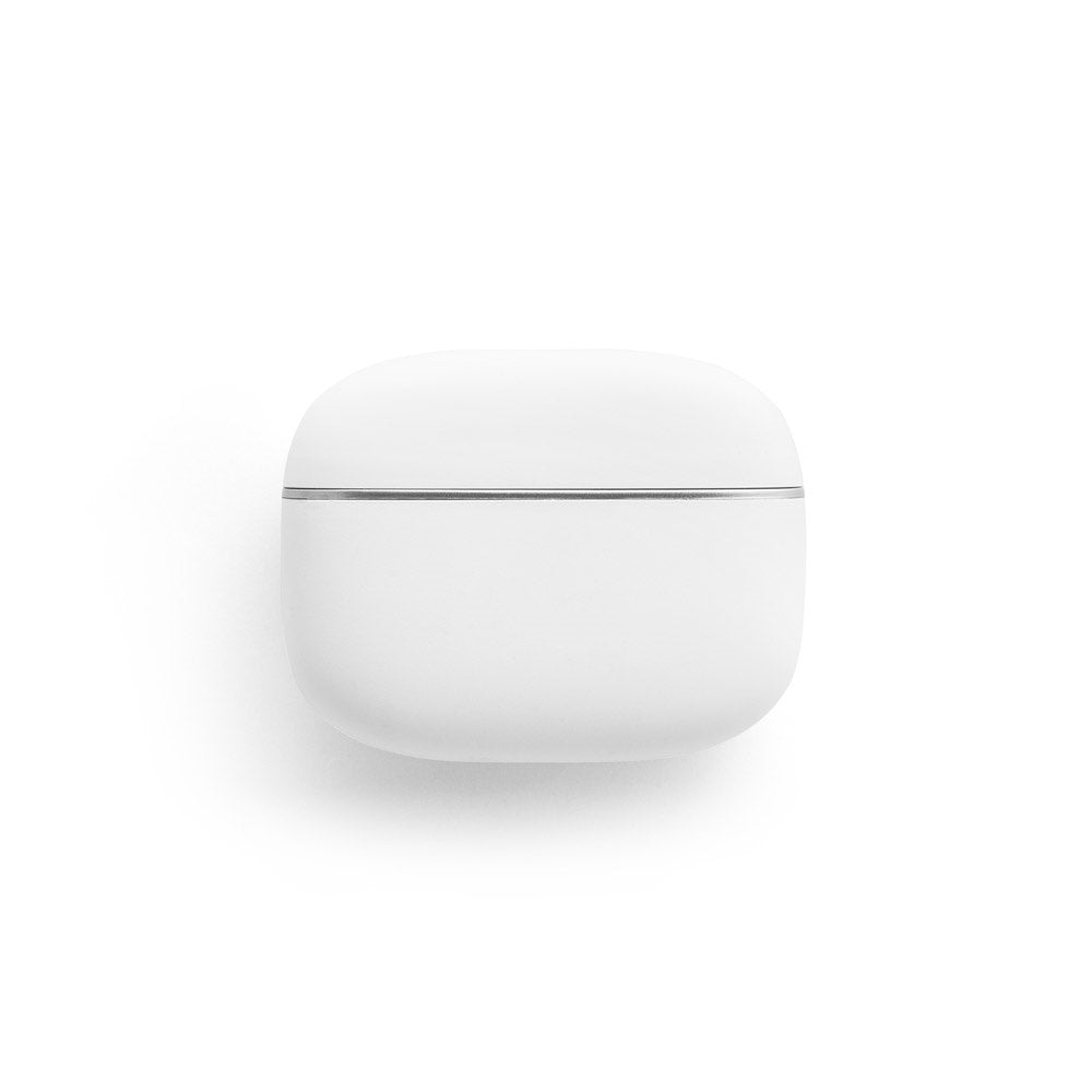 CAUBY promotional headphones in white (detail view) with custom logo branding