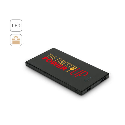 DENNING promotional power bank (complete set view) with custom logo branding