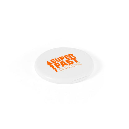 SYSTROM promotional power bank in white with custom logo branding