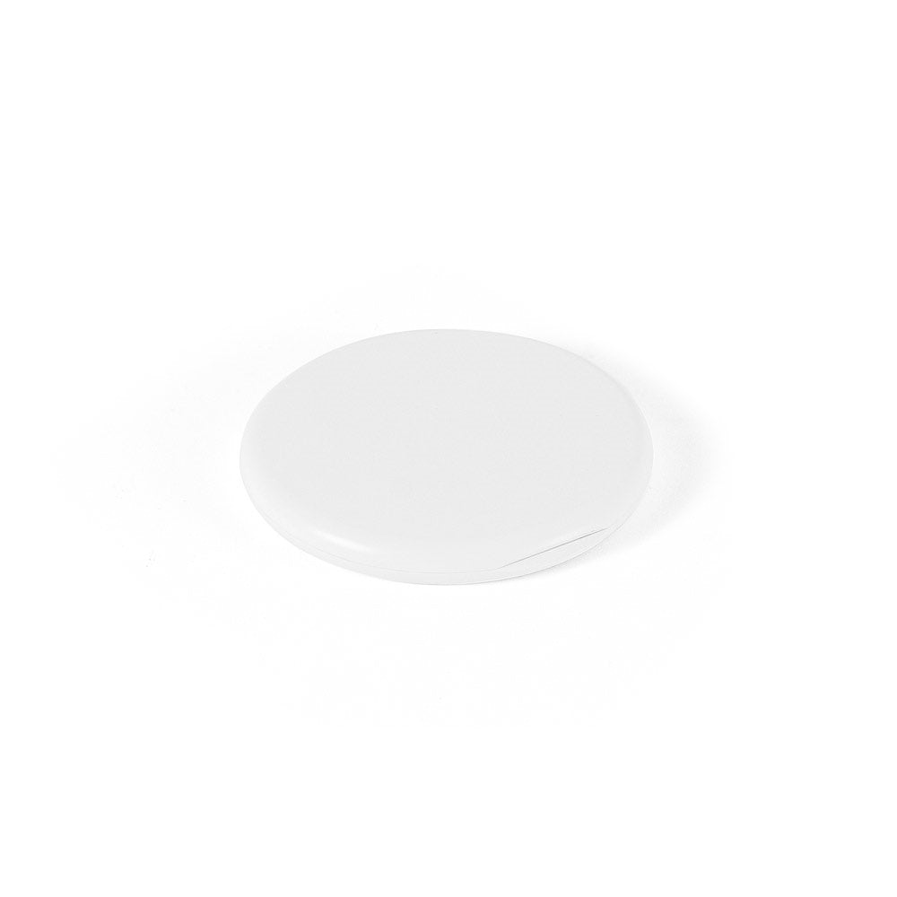 SYSTROM promotional power bank in white (detail view) with custom logo branding