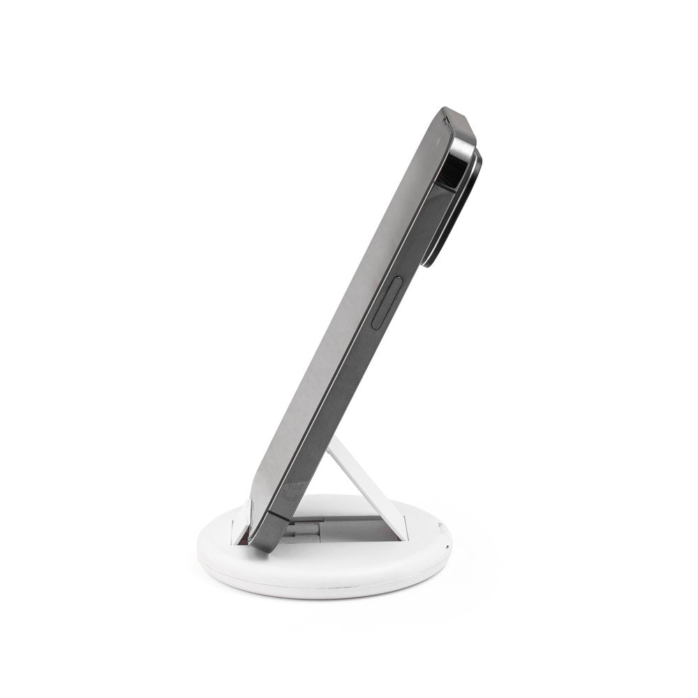 SYSTROM promotional power bank in white with custom logo branding
