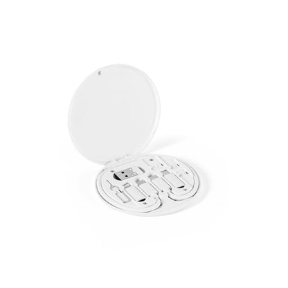 SYSTROM promotional power bank in white with custom logo branding