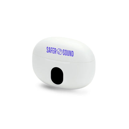 CAETANO promotional headphones in white with custom logo branding