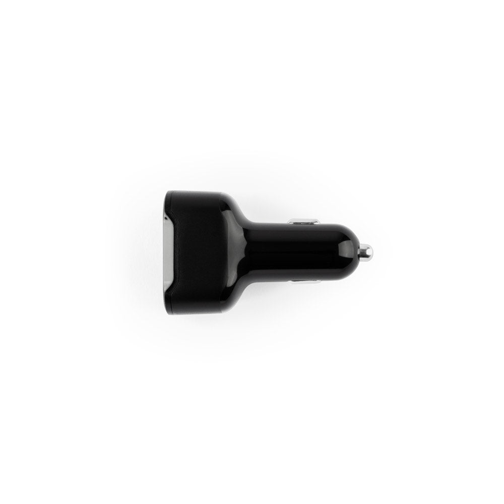 DIRAC promotional travel accessory in black (detail view) with custom logo branding