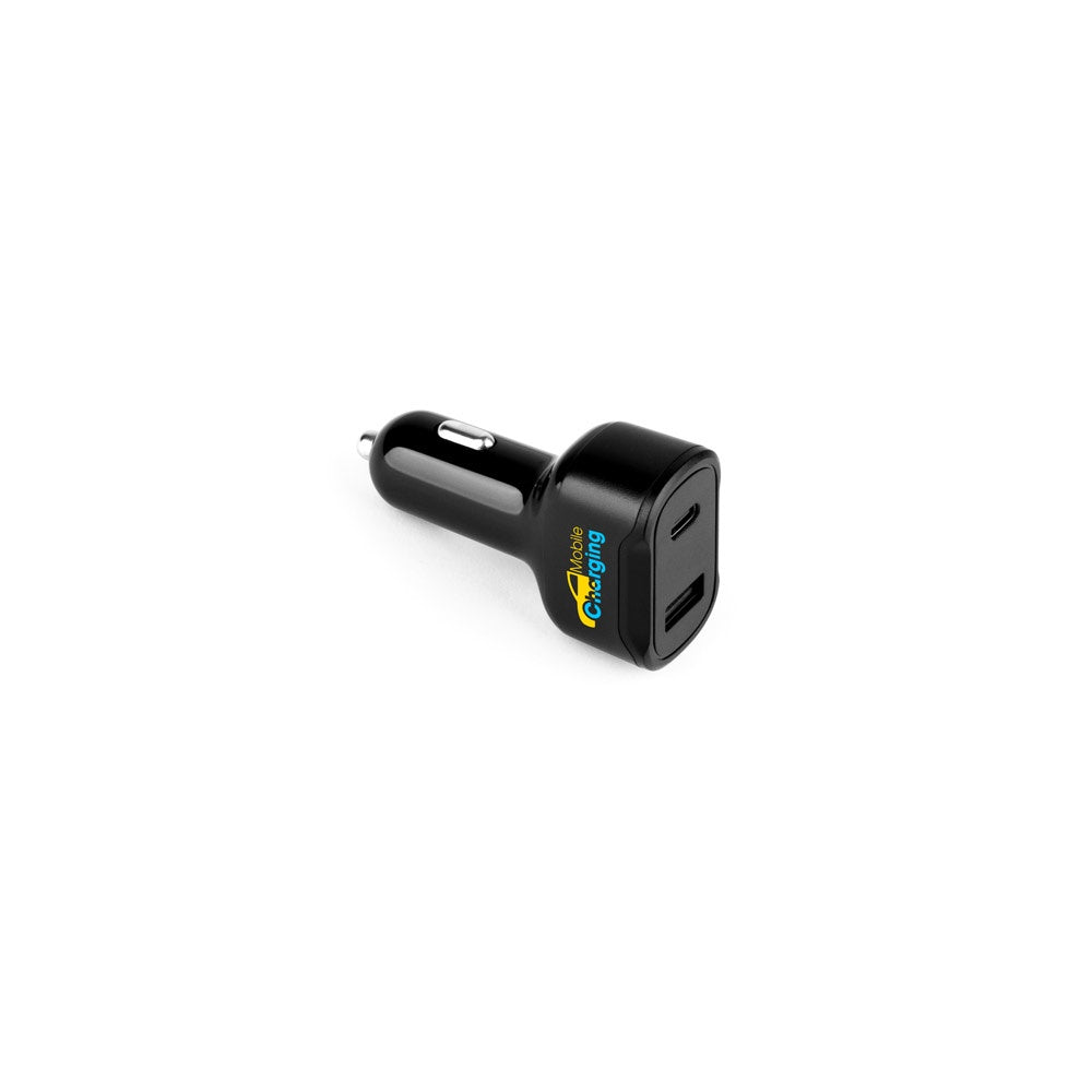 DIRAC promotional travel accessory in black with custom logo branding