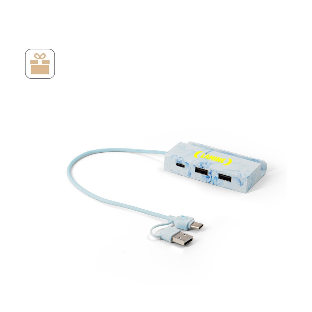 BERNERS HUB promotional power bank (complete set view) with custom logo branding