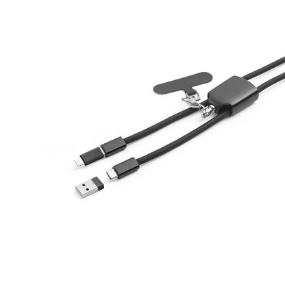 ZEWAIL promotional lanyard in black (detail view) with custom logo branding