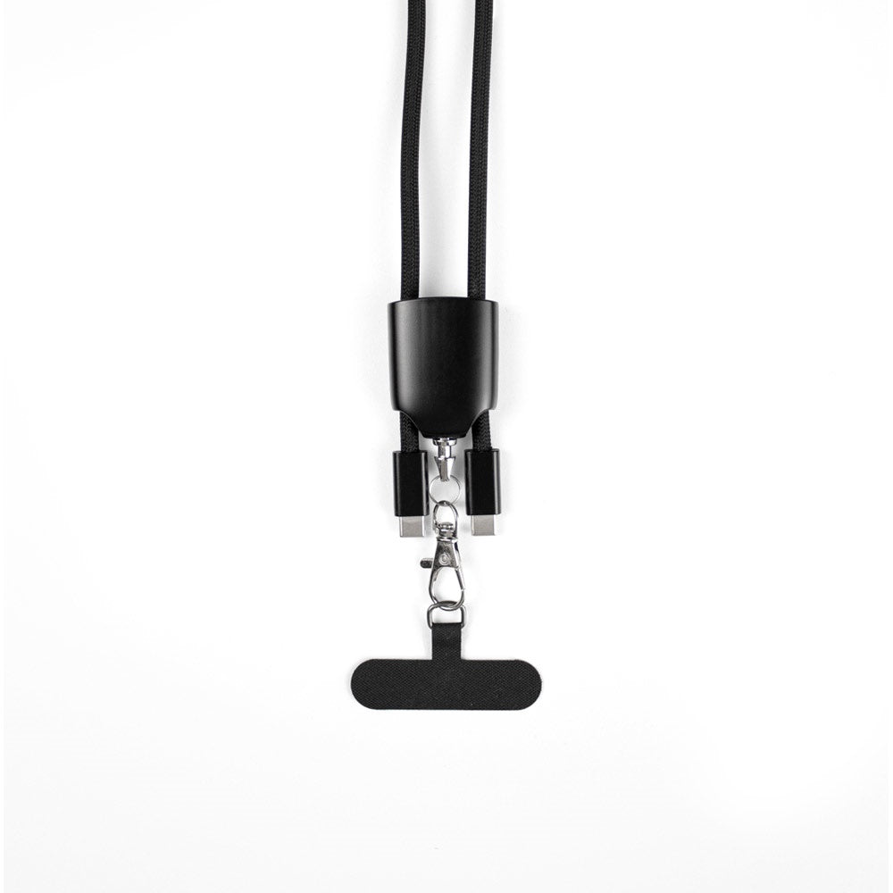 ZEWAIL promotional lanyard in black with custom logo branding