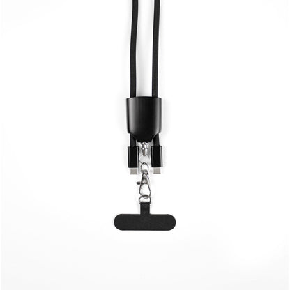ZEWAIL promotional lanyard in black with custom logo branding