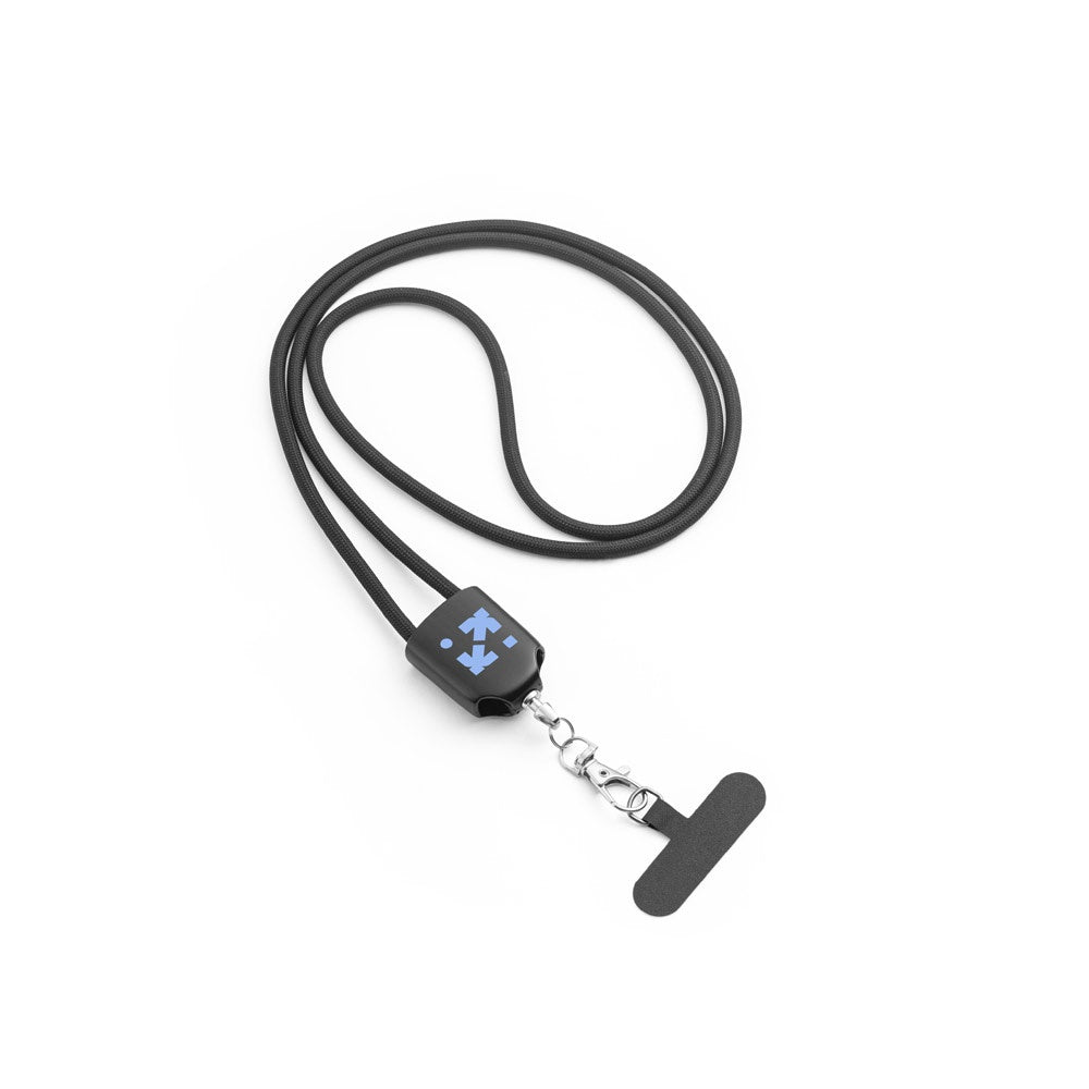 ZEWAIL promotional lanyard in black with custom logo branding