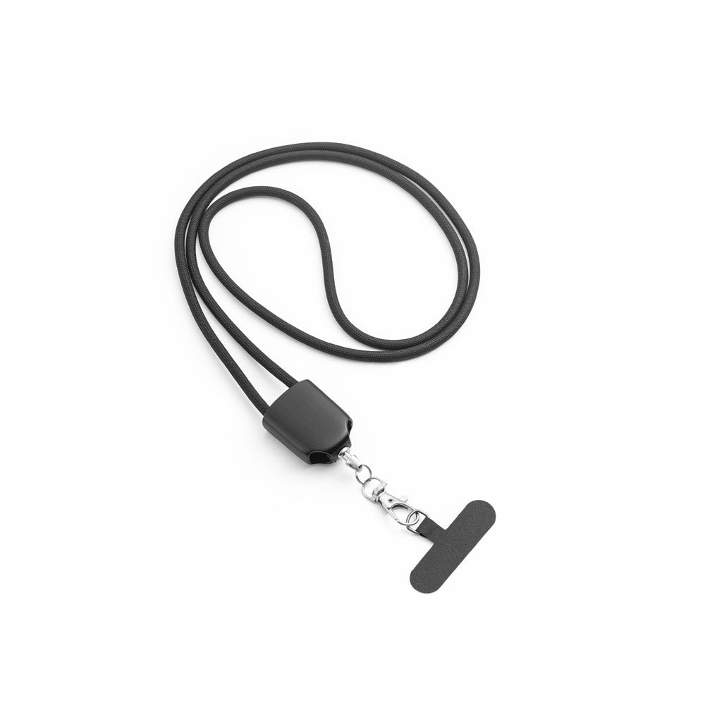 ZEWAIL promotional lanyard in black with custom logo branding