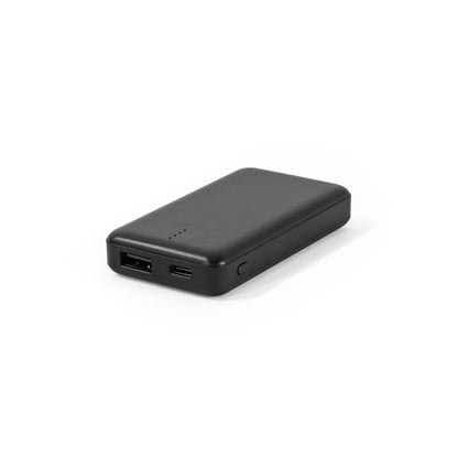 SHERYL promotional power bank in black with custom logo branding
