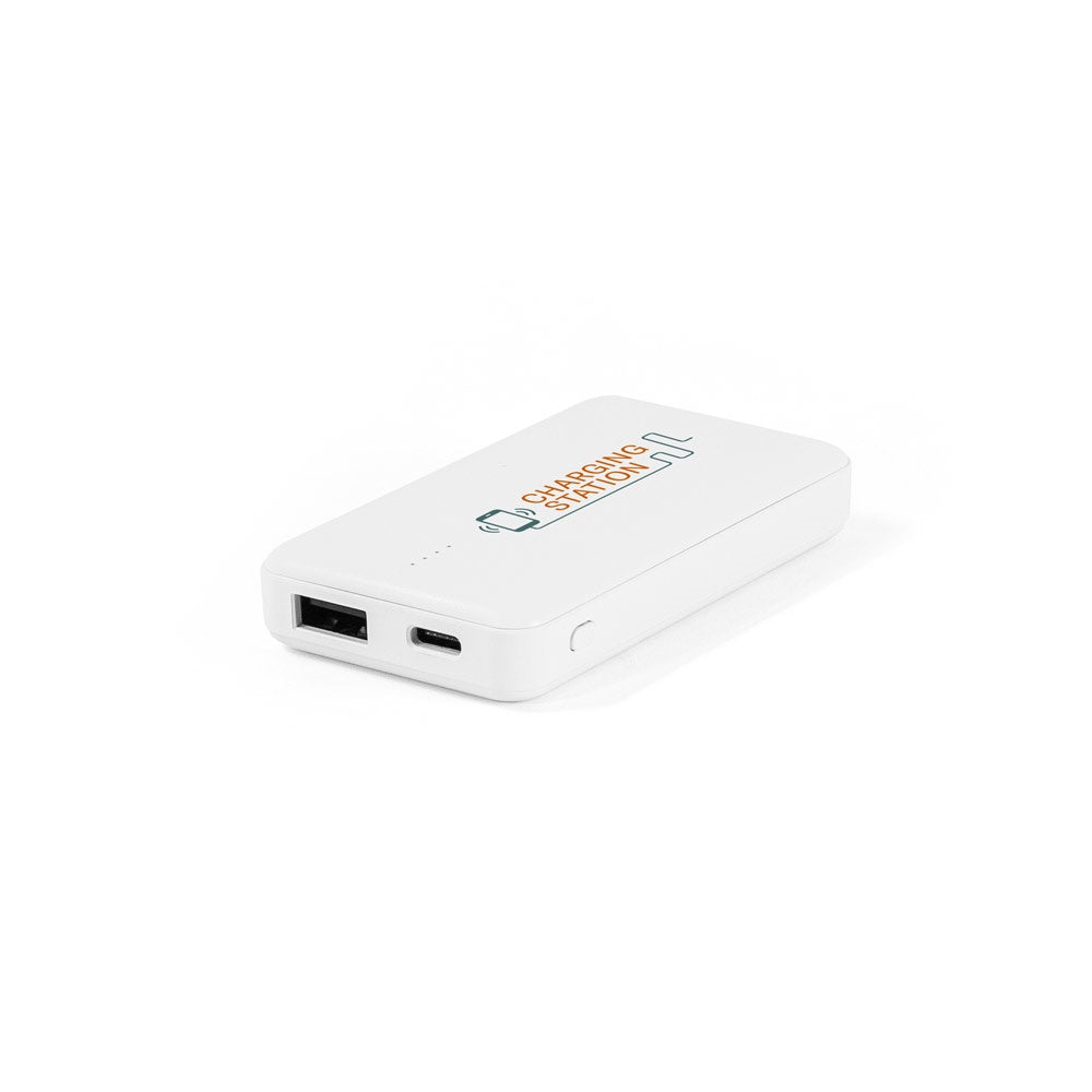 SHERYL promotional power bank in white with custom logo branding