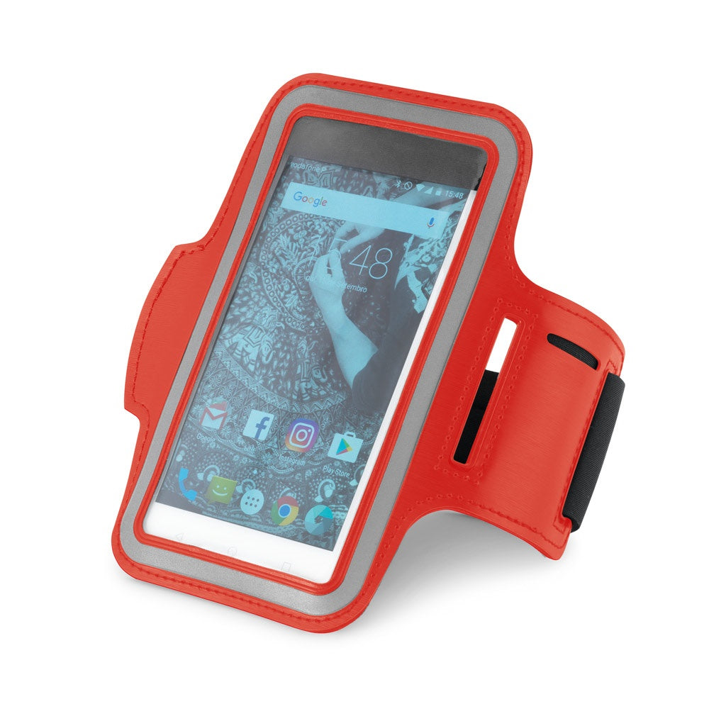 CONFOR promotional tech gadget in red with custom logo branding