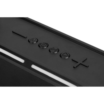 Timberlake promotional speaker in black (detail view) with custom logo branding