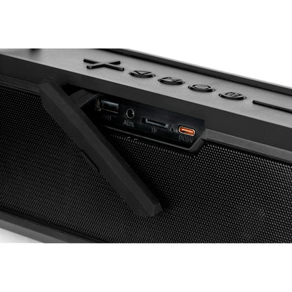 Timberlake promotional speaker in black with custom logo branding