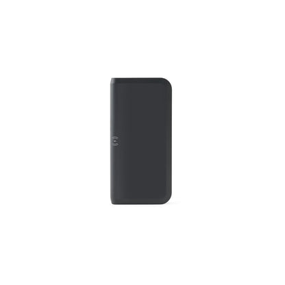 BECKER 10 promotional power bank in black (detail view) with custom logo branding