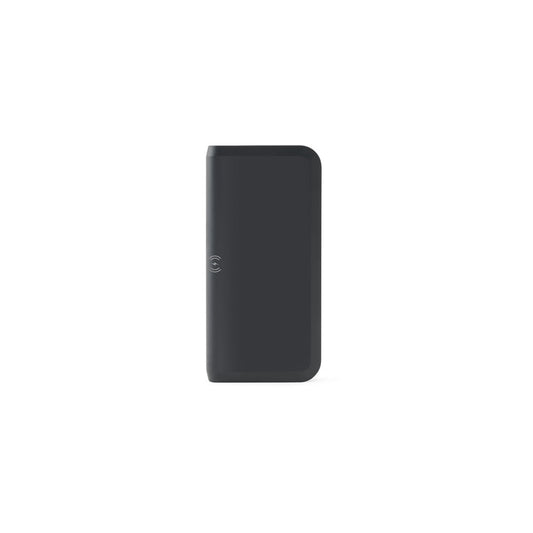 BECKER 10 promotional power bank in black (detail view) with custom logo branding