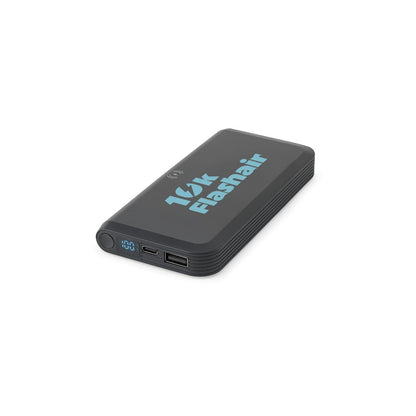 BECKER 10 promotional power bank in black with custom logo branding