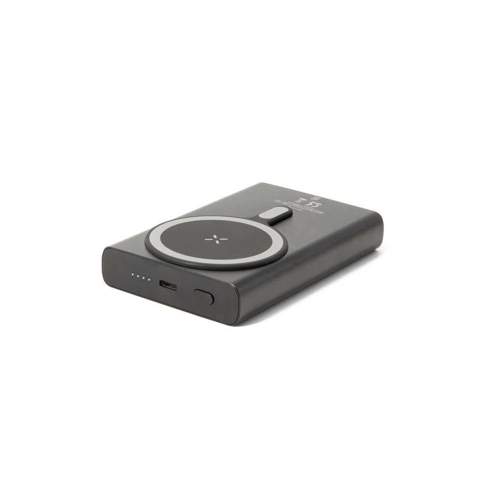 WRIGHT 10 promotional power bank in black with custom logo branding