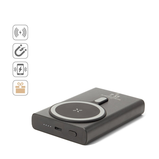 WRIGHT 10 promotional power bank (complete set view) with custom logo branding