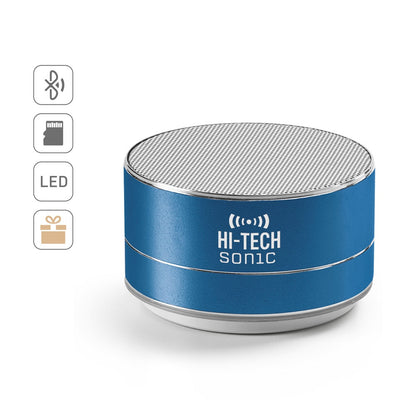 FLOREY promotional speaker (complete set view) with custom logo branding