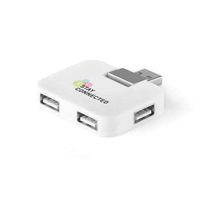 JANNES promotional power bank in white with custom logo branding