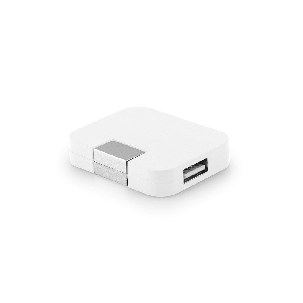 JANNES promotional power bank in white with custom logo branding