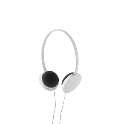 VOLTA promotional headphones in white with custom logo branding