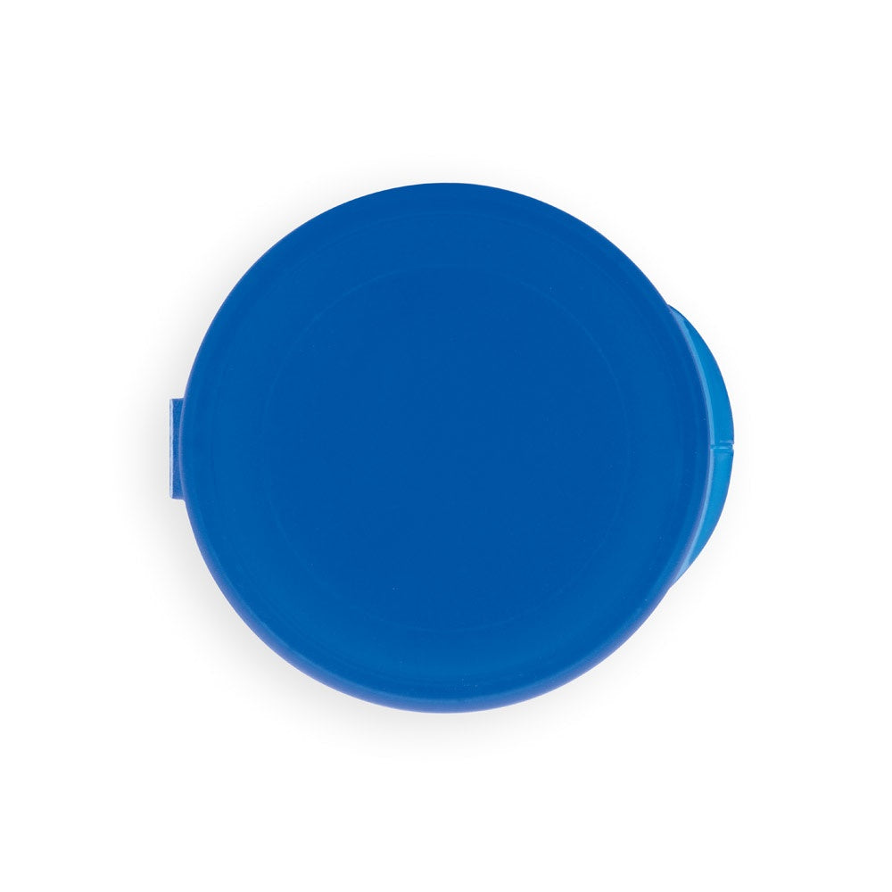GERMAIN promotional headphones in royal blue (detail view) with custom logo branding
