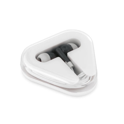 FARADAY promotional headphones in black with custom logo branding