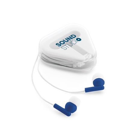 FARADAY promotional headphones (complete set view) with custom logo branding