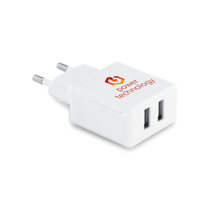 REDI promotional power bank in white with custom logo branding