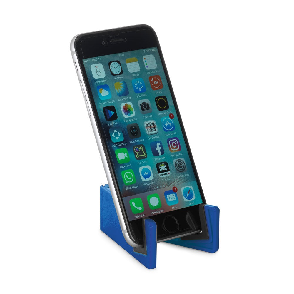 HOOKE promotional tech gadget in royal blue (detail view) with custom logo branding