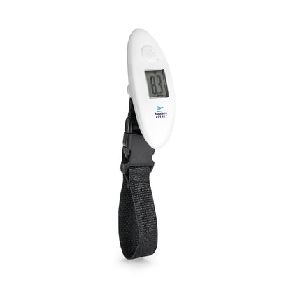 CHECKIN promotional travel accessory in white with custom logo branding