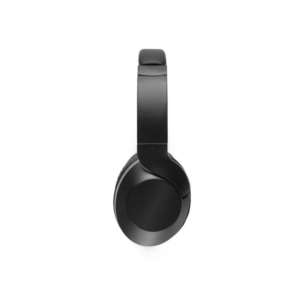 HENDRIX promotional headphones in black (detail view) with custom logo branding